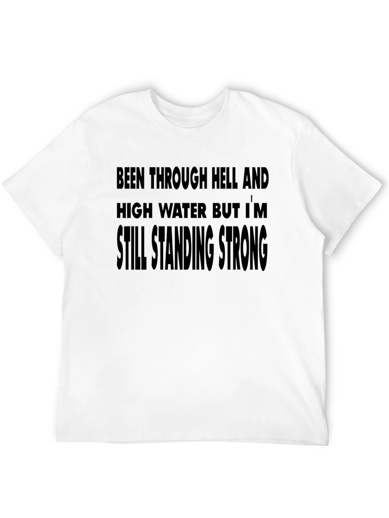 Resilient Black T-Shirt: Still Standing Strong