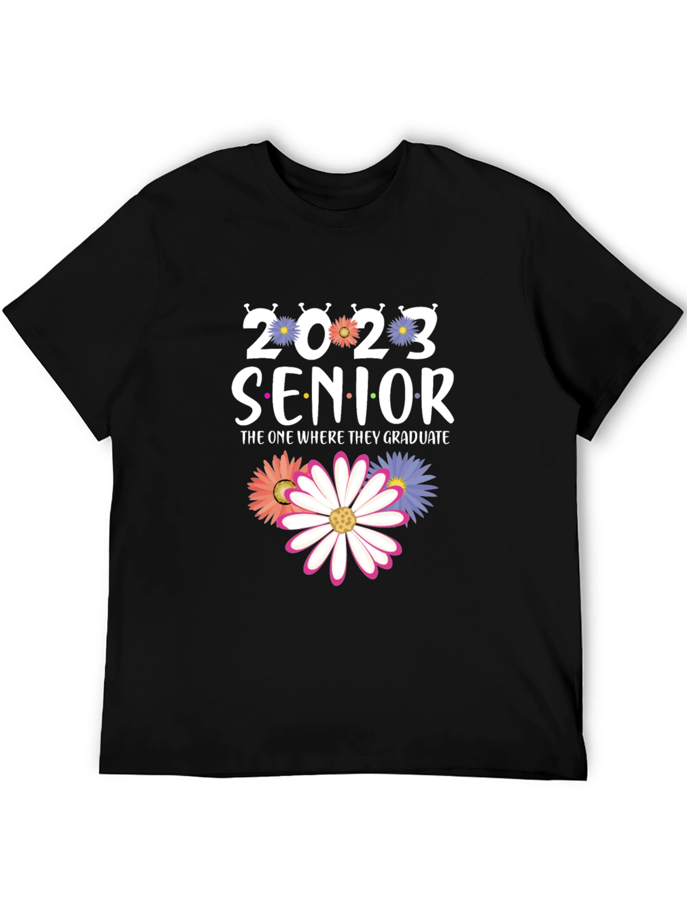 Senior 2023 Graduation T-Shirt with Floral Design