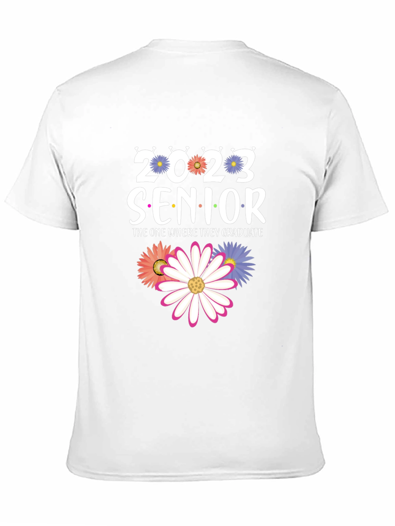 Senior 2023 Graduation T-Shirt with Floral Design