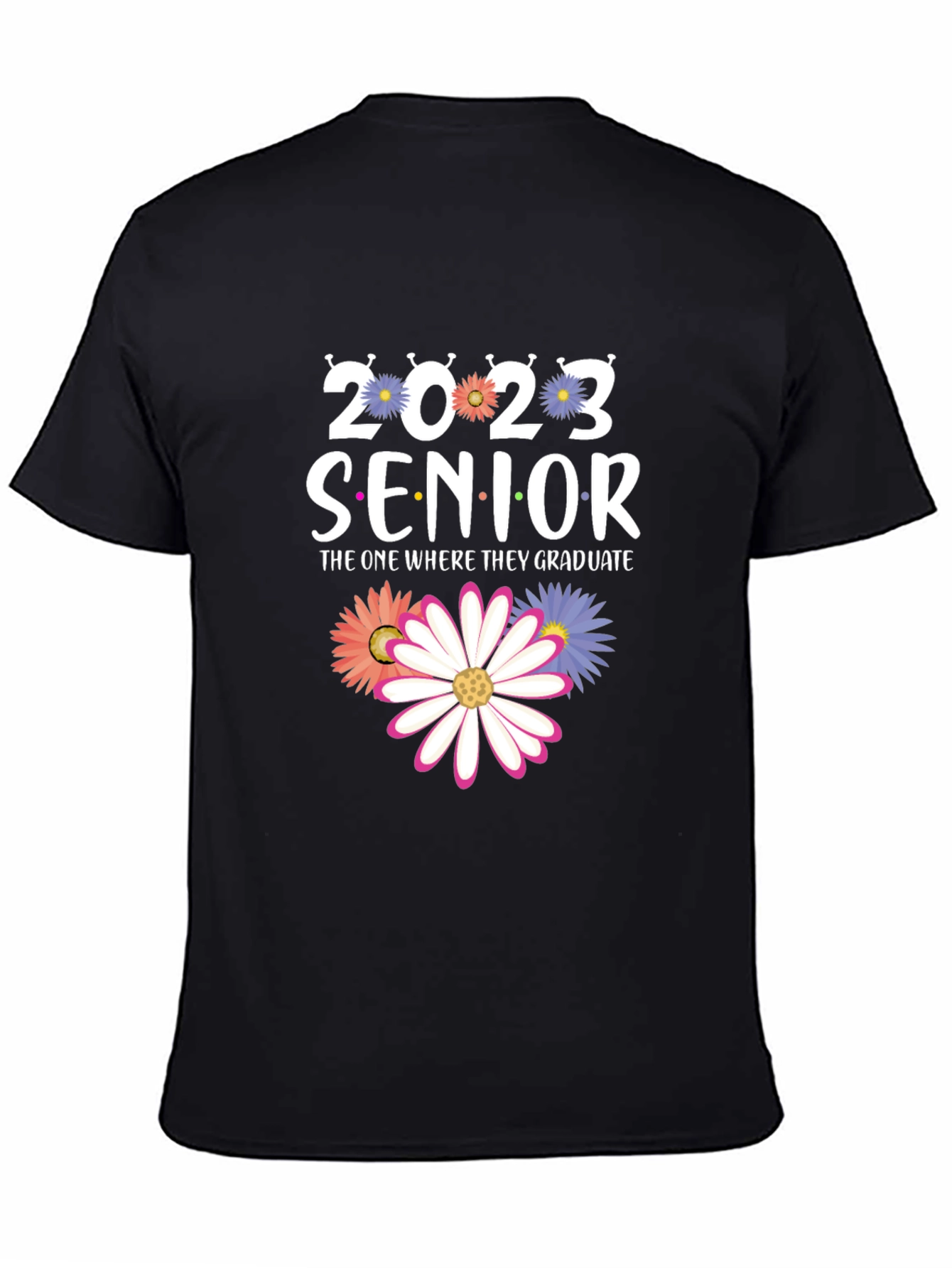 Senior 2023 Graduation T-Shirt with Floral Design