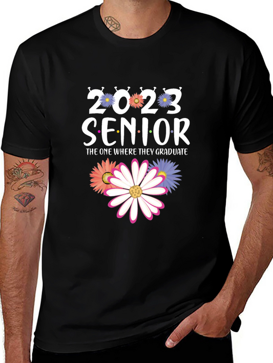 Senior 2023 Graduation T-Shirt with Floral Design