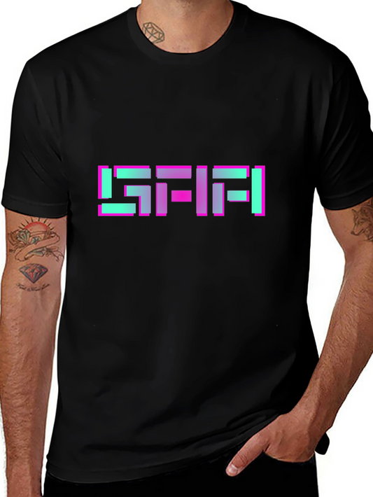 Retro Pixel Graphic T-Shirt - Black Tee
