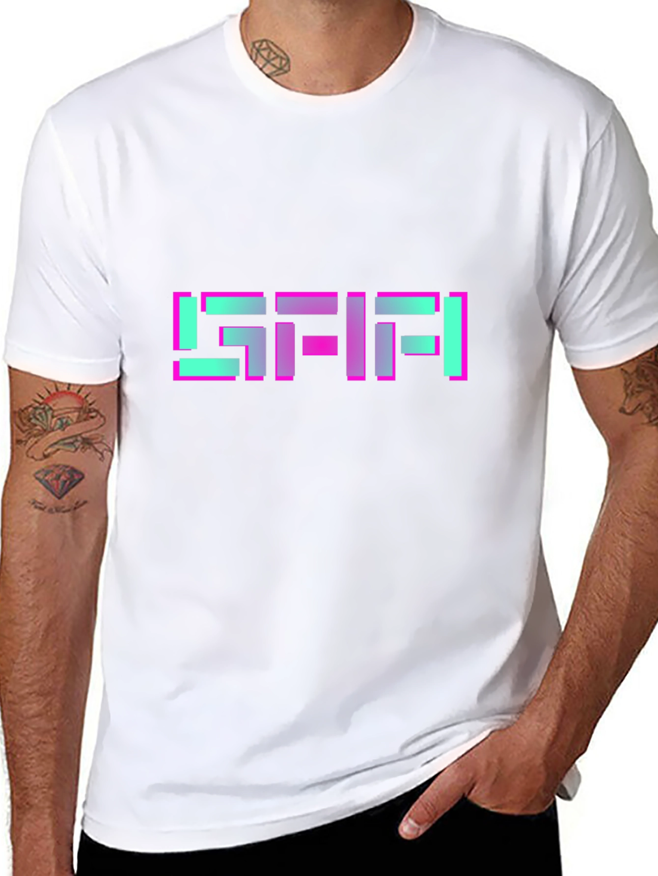 Retro Pixel Graphic T-Shirt - Black Tee