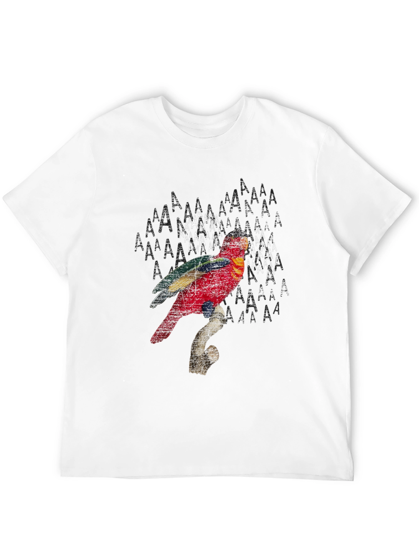 Parrot Graphic Print Black T-Shirt
