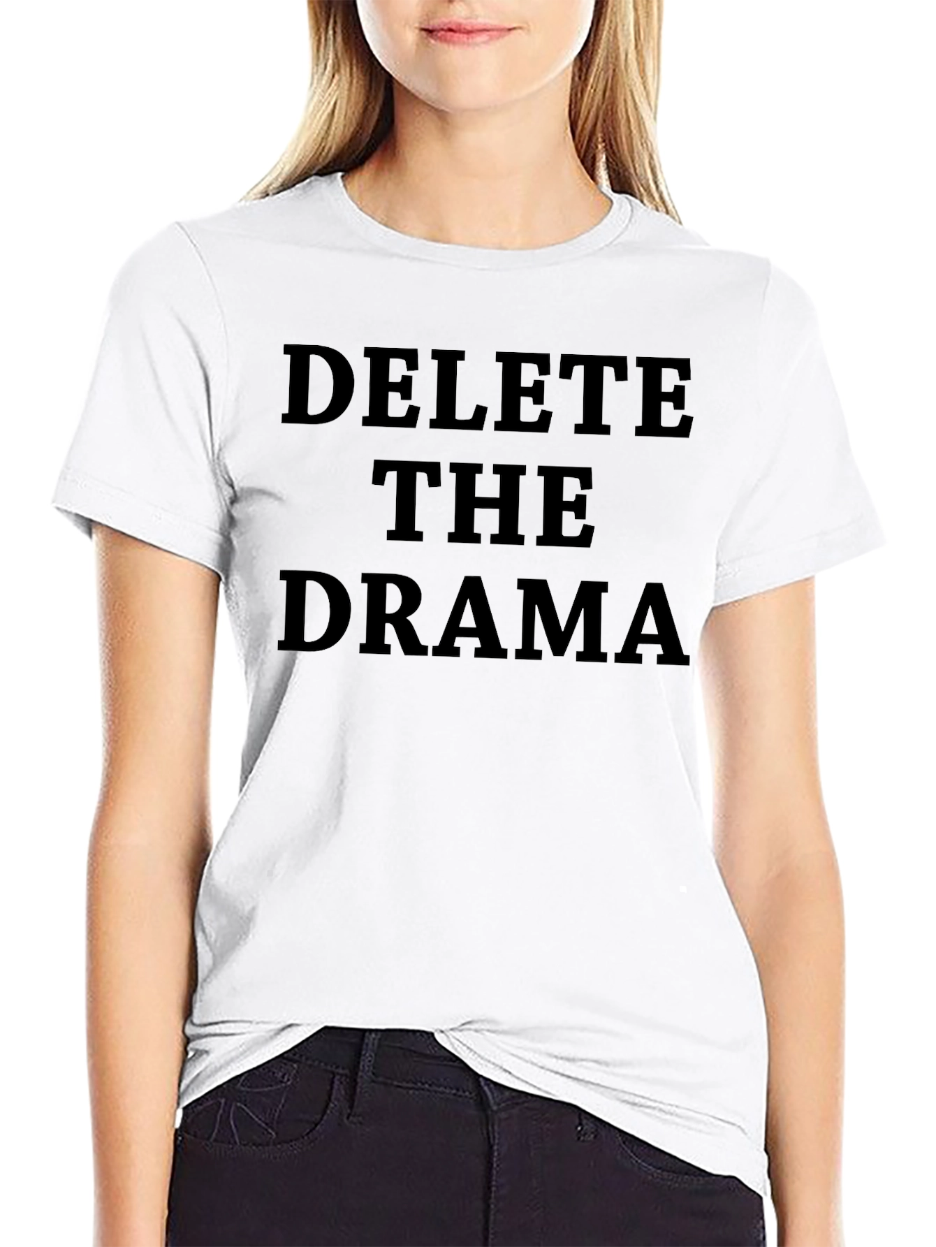 Delete the Drama Black T-Shirt