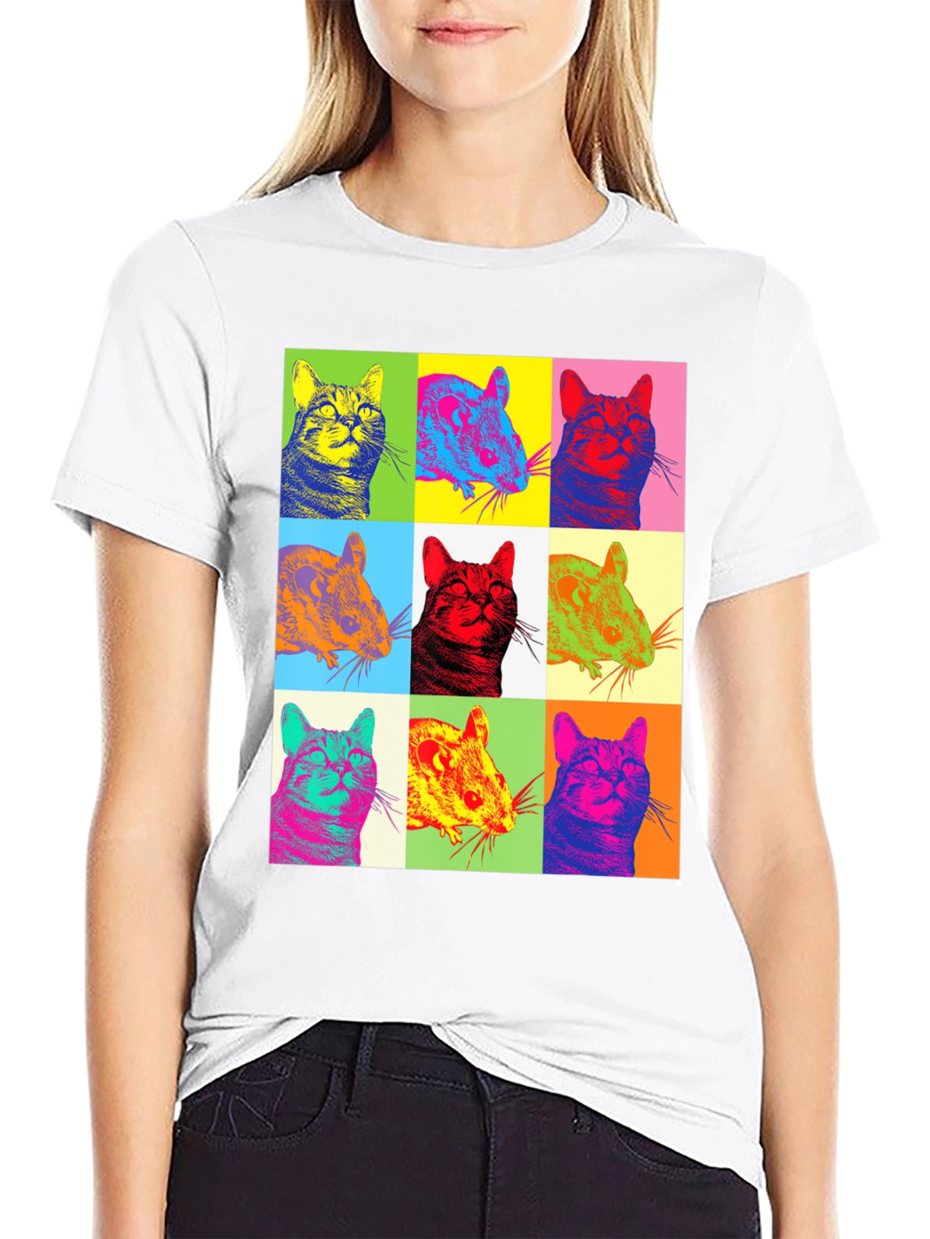 Pop Art Cat & Mouse T-Shirt