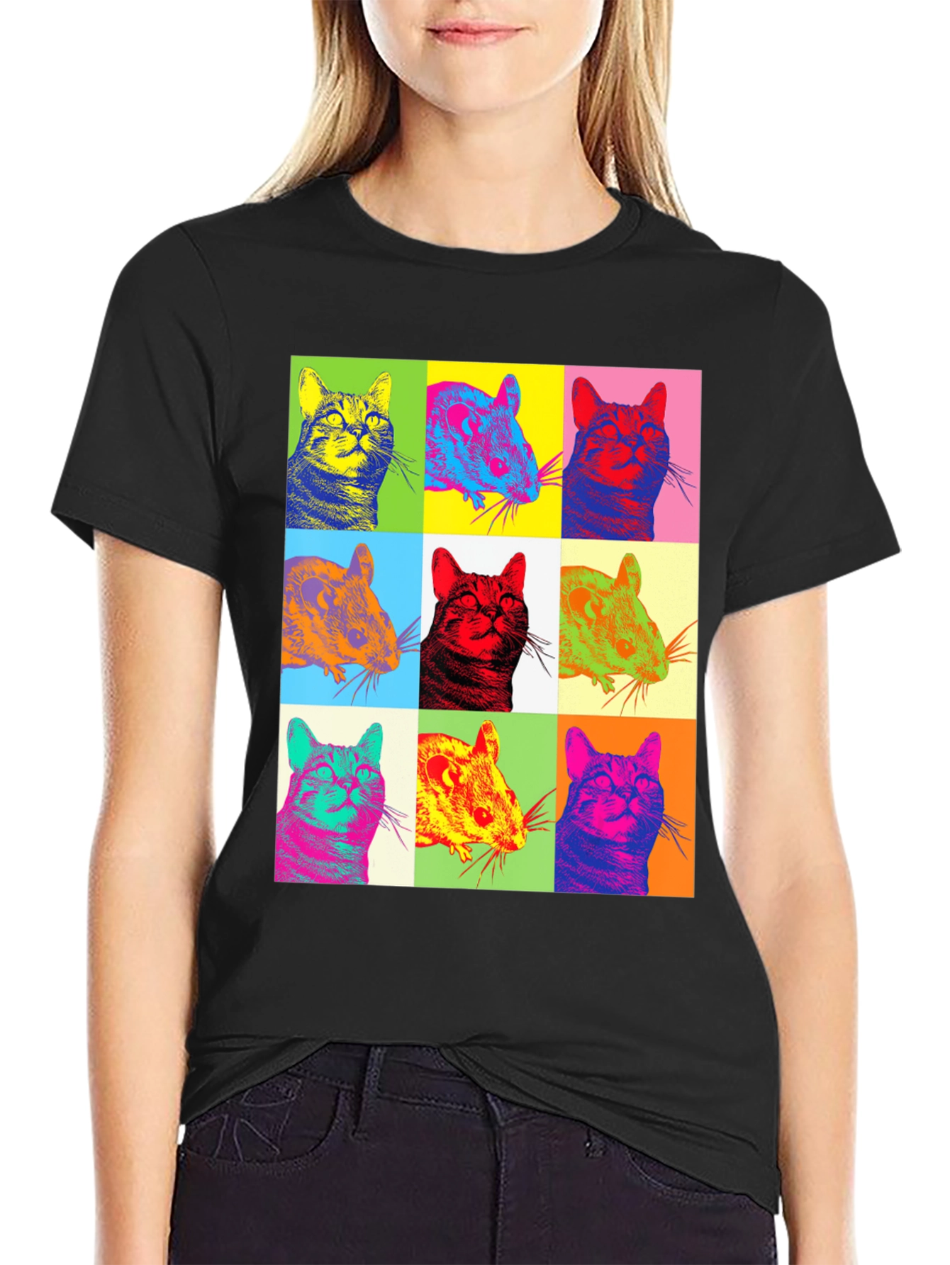 Pop Art Cat & Mouse T-Shirt