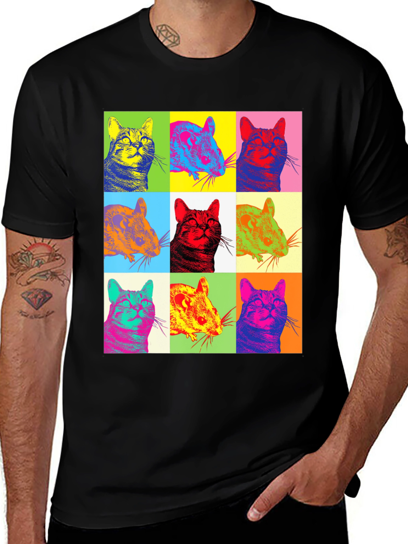 Pop Art Cat & Mouse T-Shirt