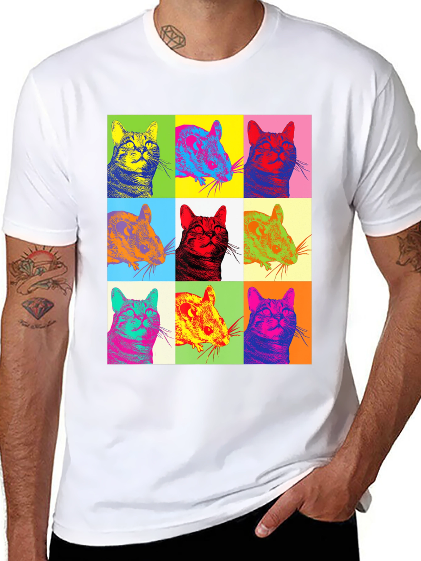 Pop Art Cat & Mouse T-Shirt