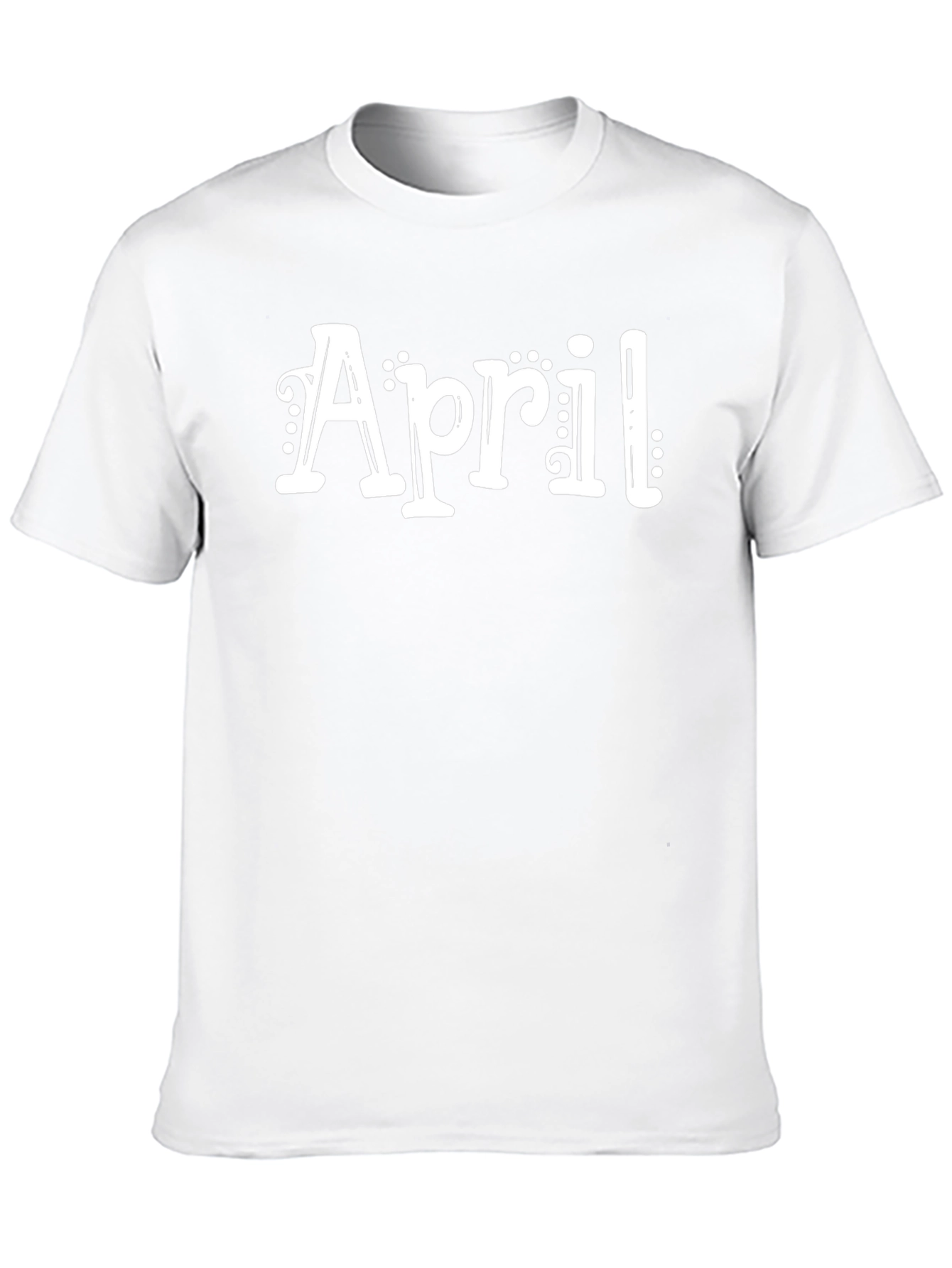 April Graphic Tee - Stylish Black Cotton T-Shirt