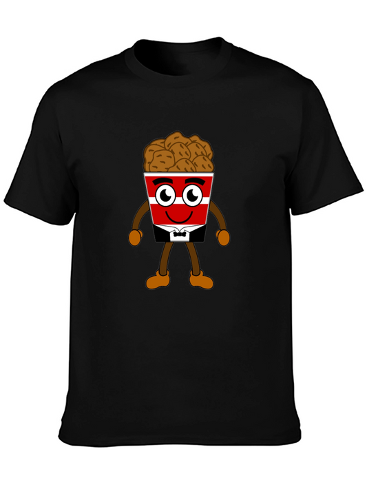 Cartoon Chicken Bucket T-Shirt