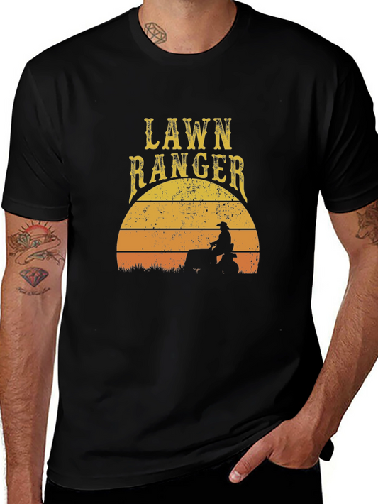 Lawn Ranger Sunset Graphic Tee - Black