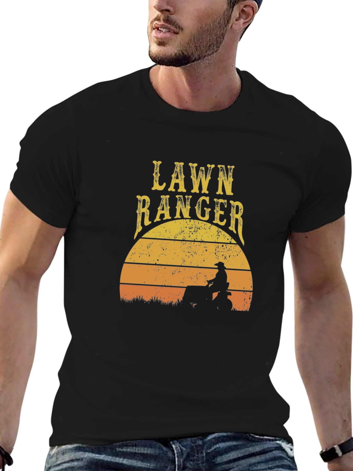 Lawn Ranger Sunset Graphic Tee - Black