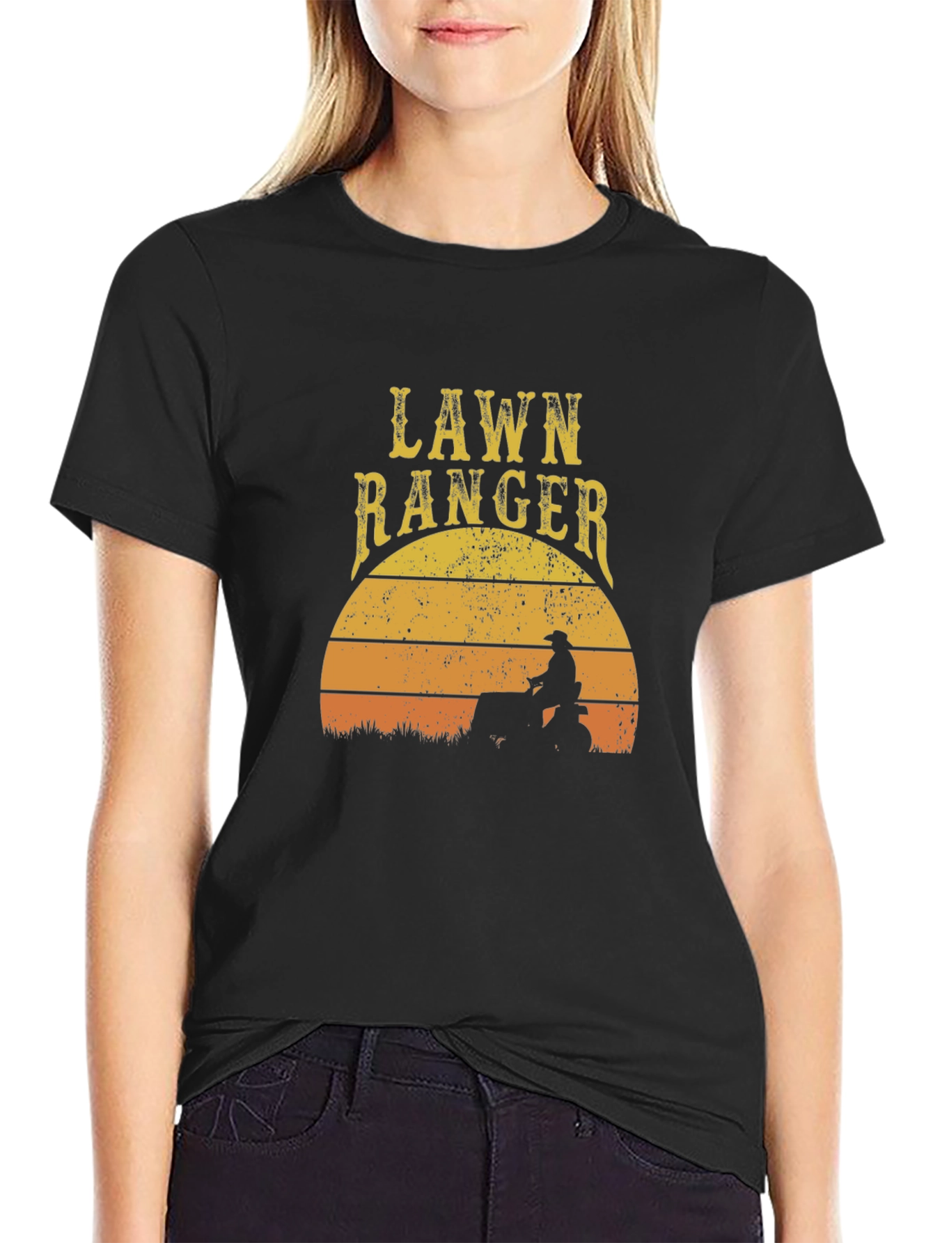 Lawn Ranger Sunset Graphic Tee - Black