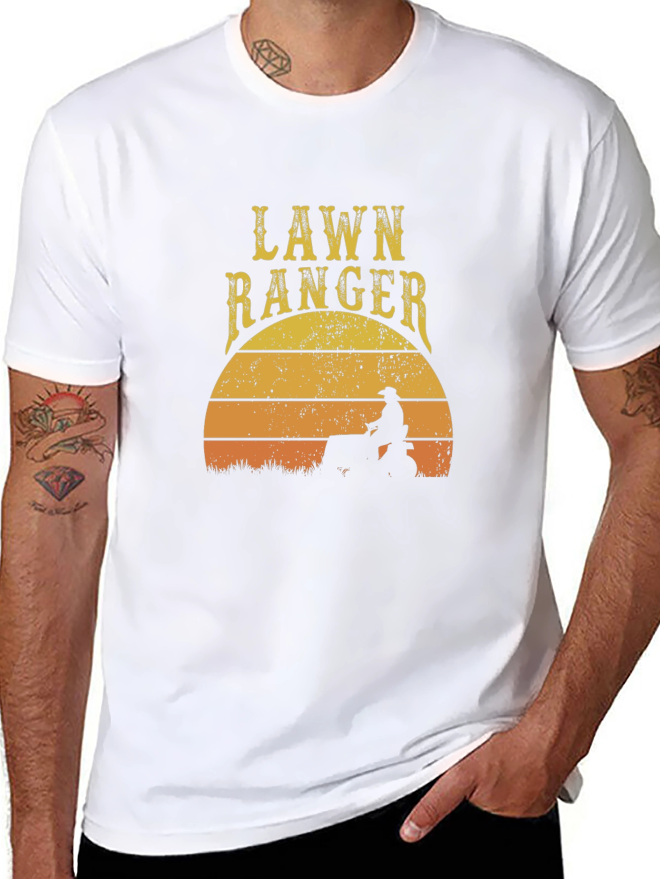 Lawn Ranger Sunset Graphic Tee - Black