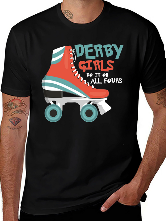Derby Girls Roller Skate T-Shirt - Do It On All Fours