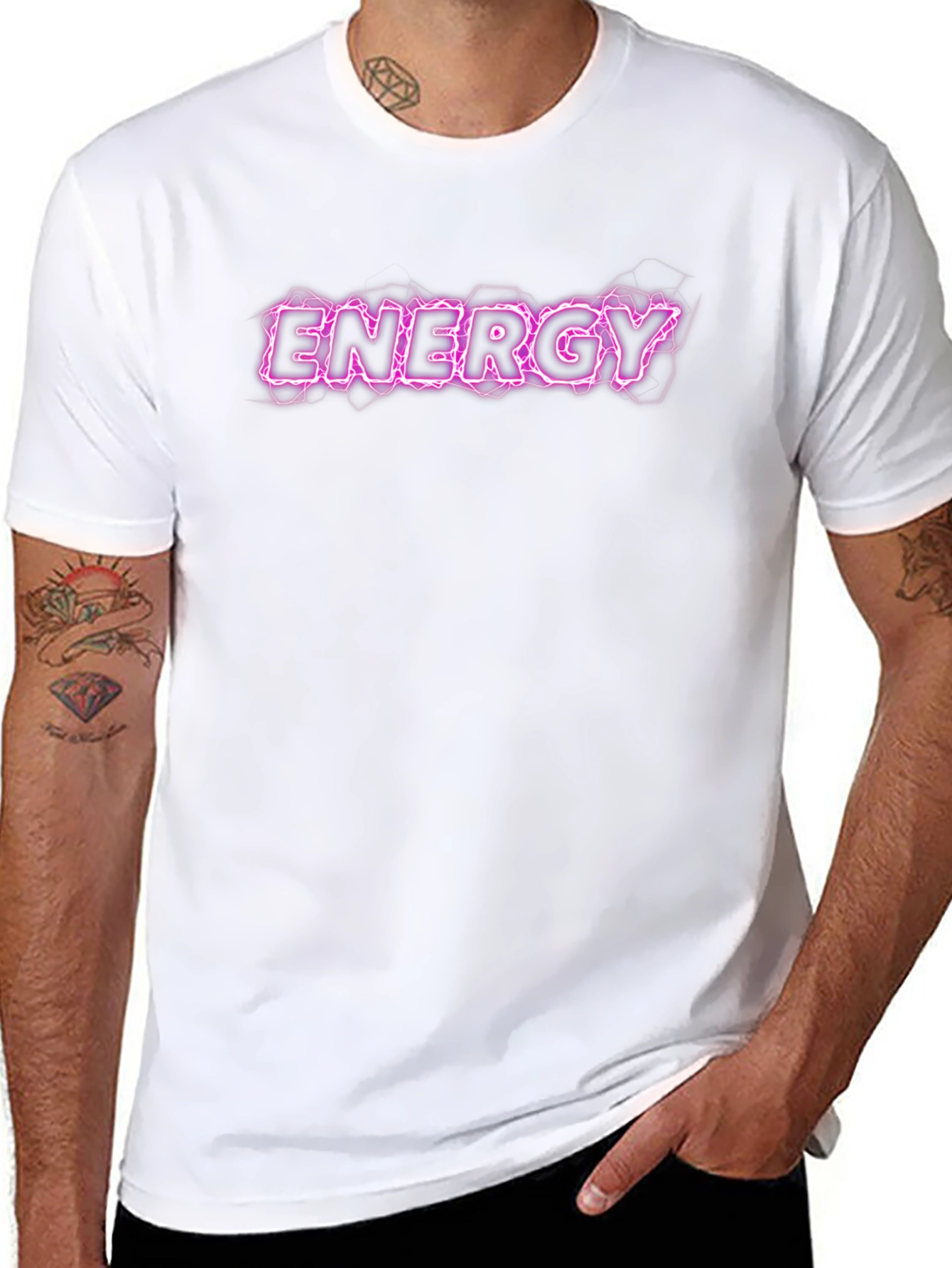 Energy Graphic Tee - Bold Electric Design
