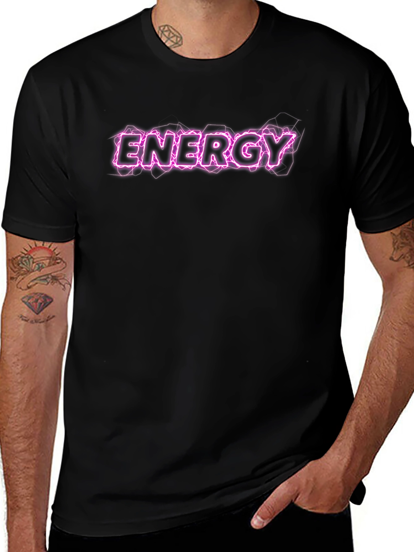 Energy Graphic Tee - Bold Electric Design