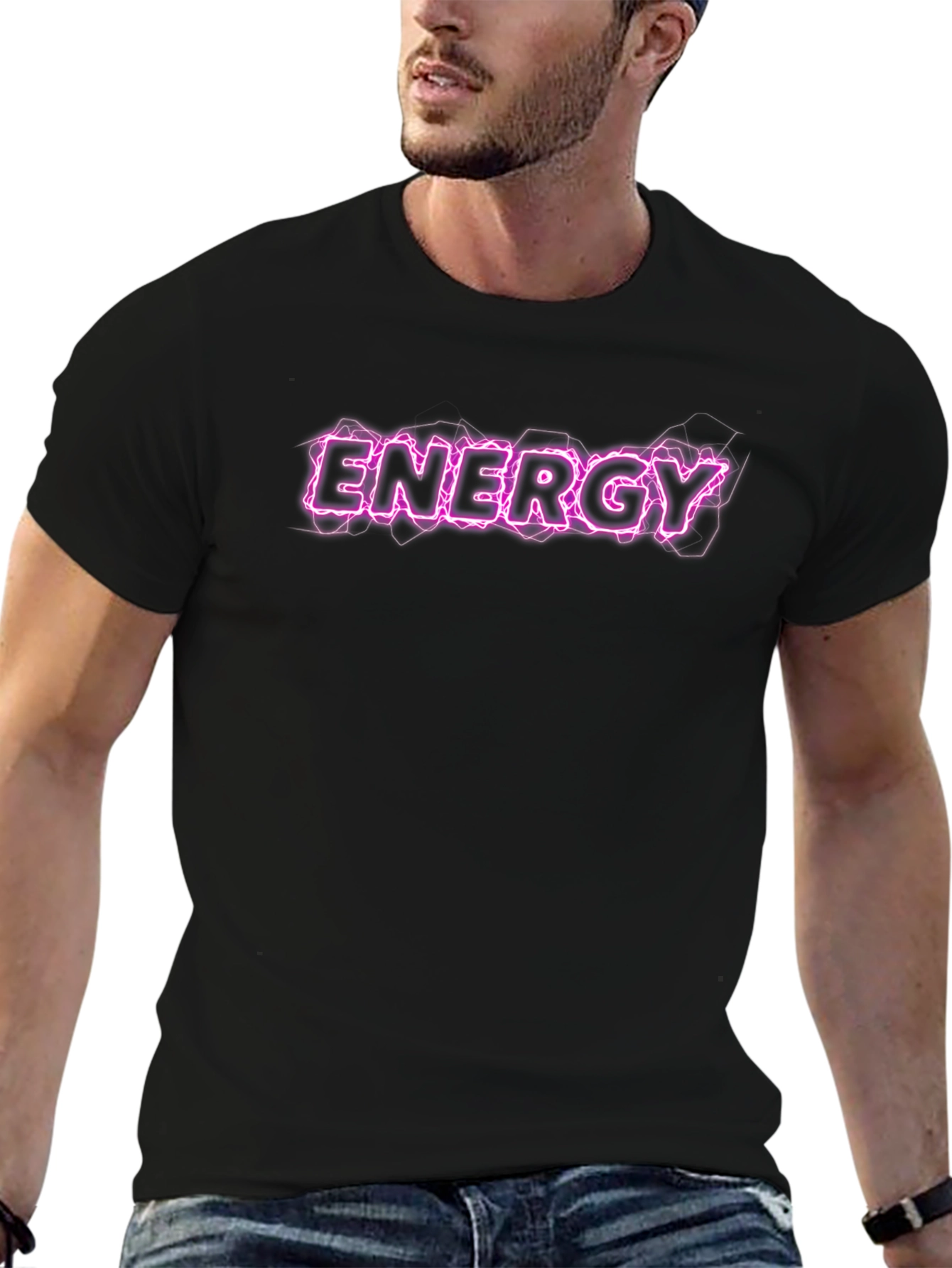 Energy Graphic Tee - Bold Electric Design