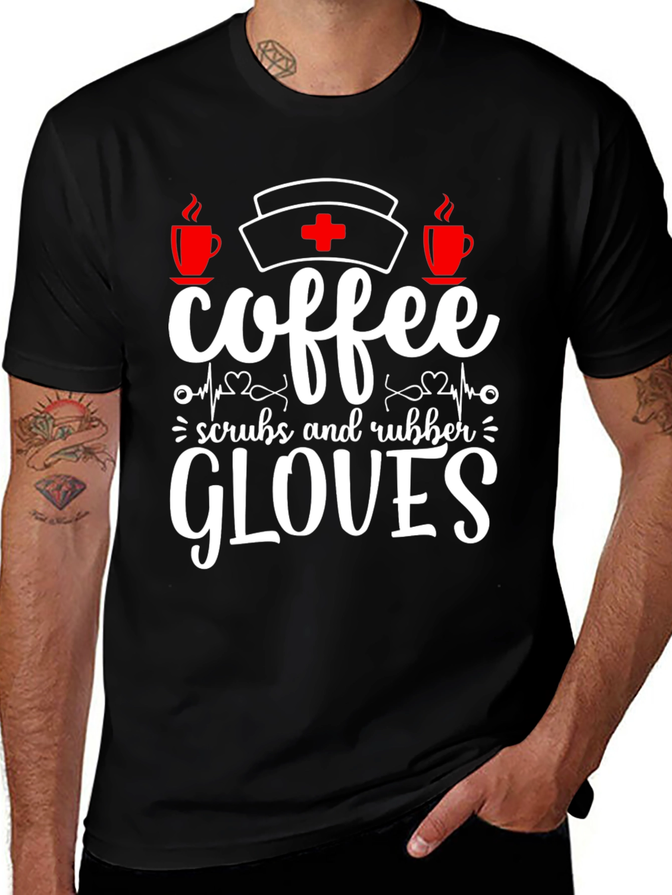 Coffee Scrubs Rubber Gloves T-Shirt