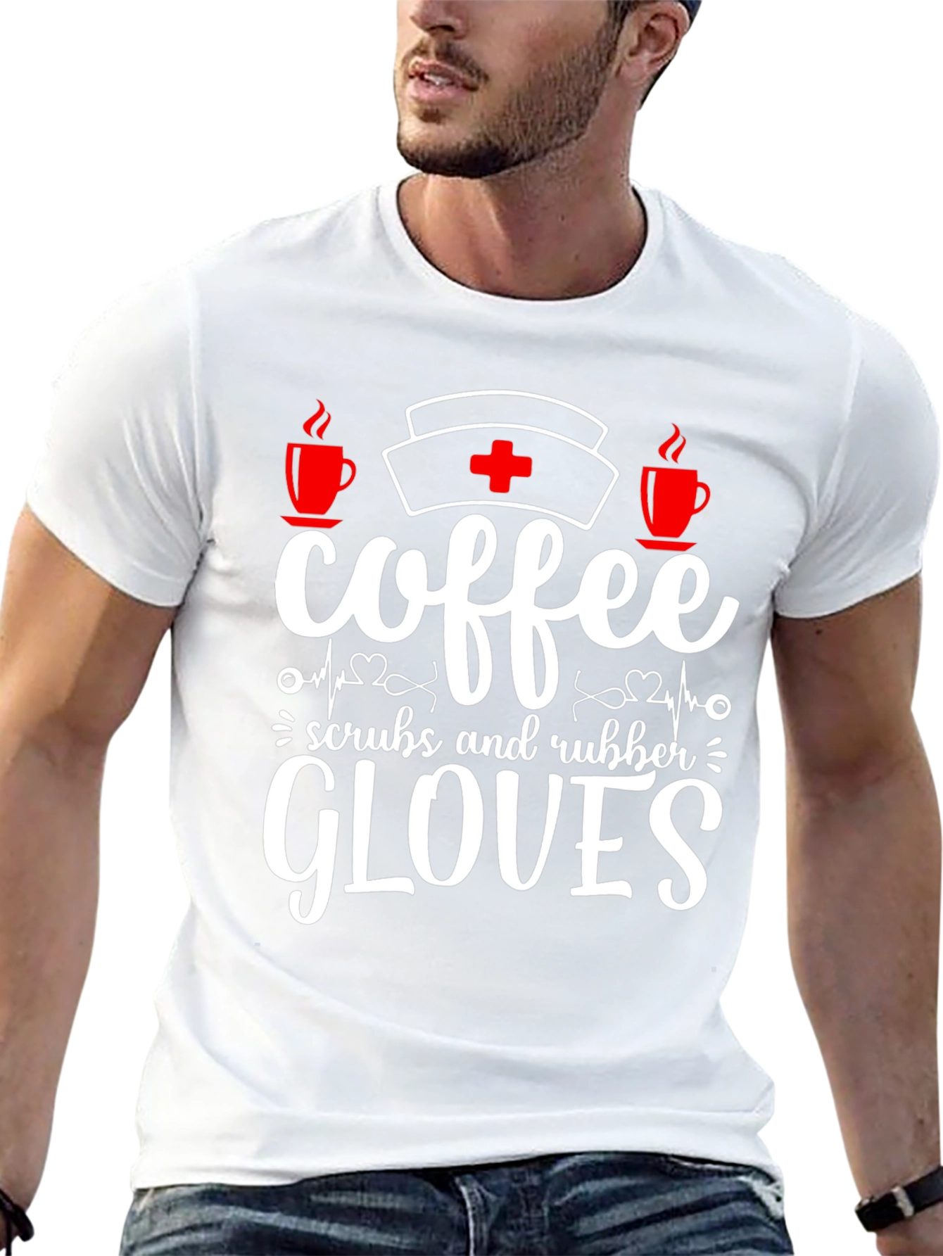 Coffee Scrubs Rubber Gloves T-Shirt