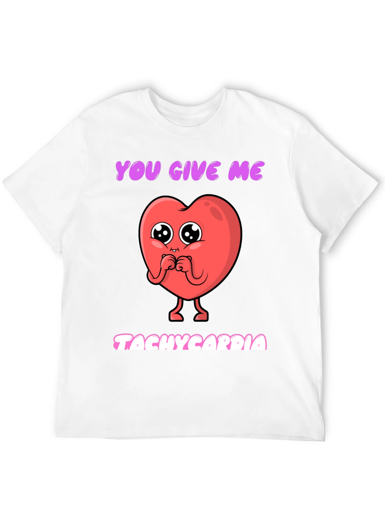 Tachycardia Heart Graphic Tee - Novelty Valentines Gift