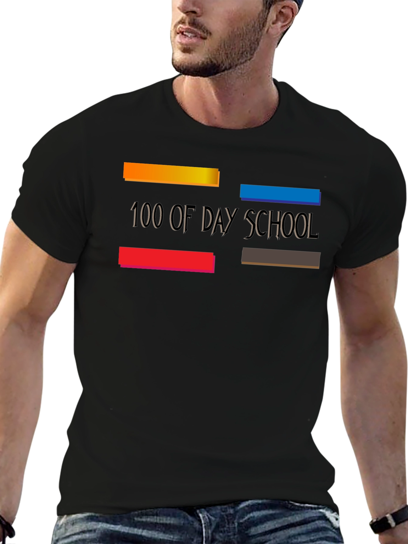 100 Days of Day School Black T-Shirt