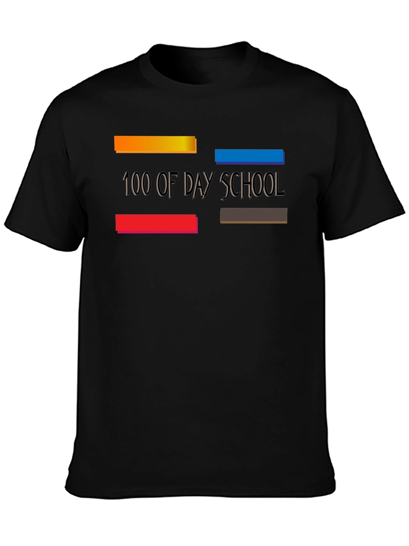 100 Days of Day School Black T-Shirt