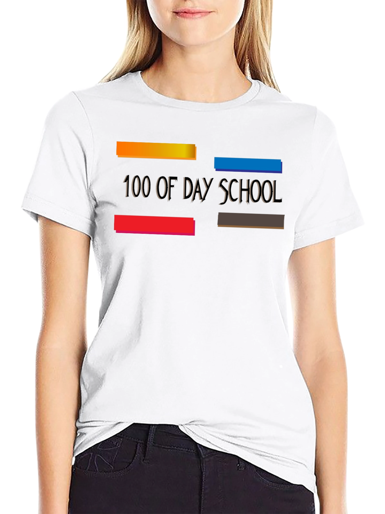 100 Days of Day School Black T-Shirt