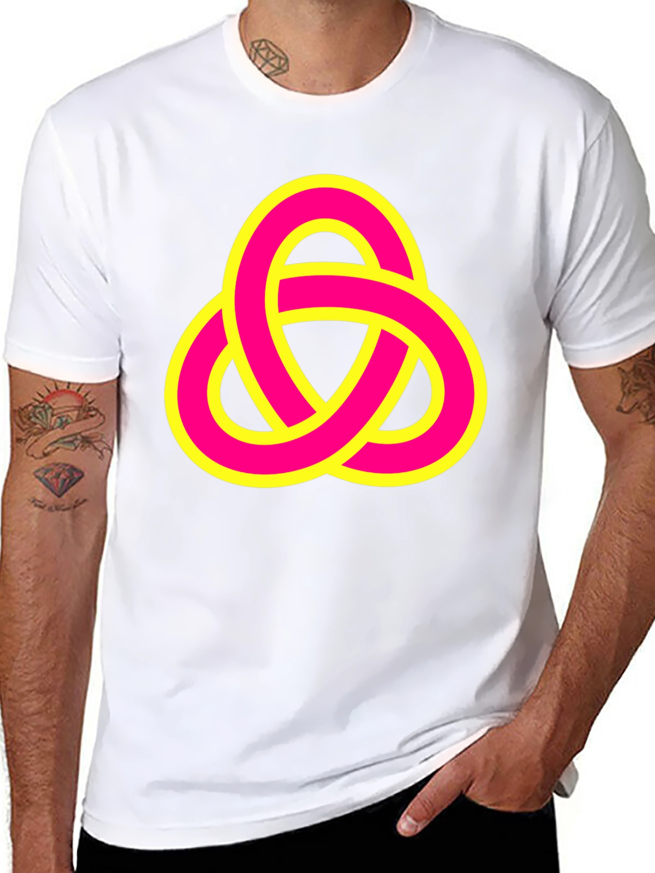 Abstract Knot Graphic Tee - Stylish & Unique Design