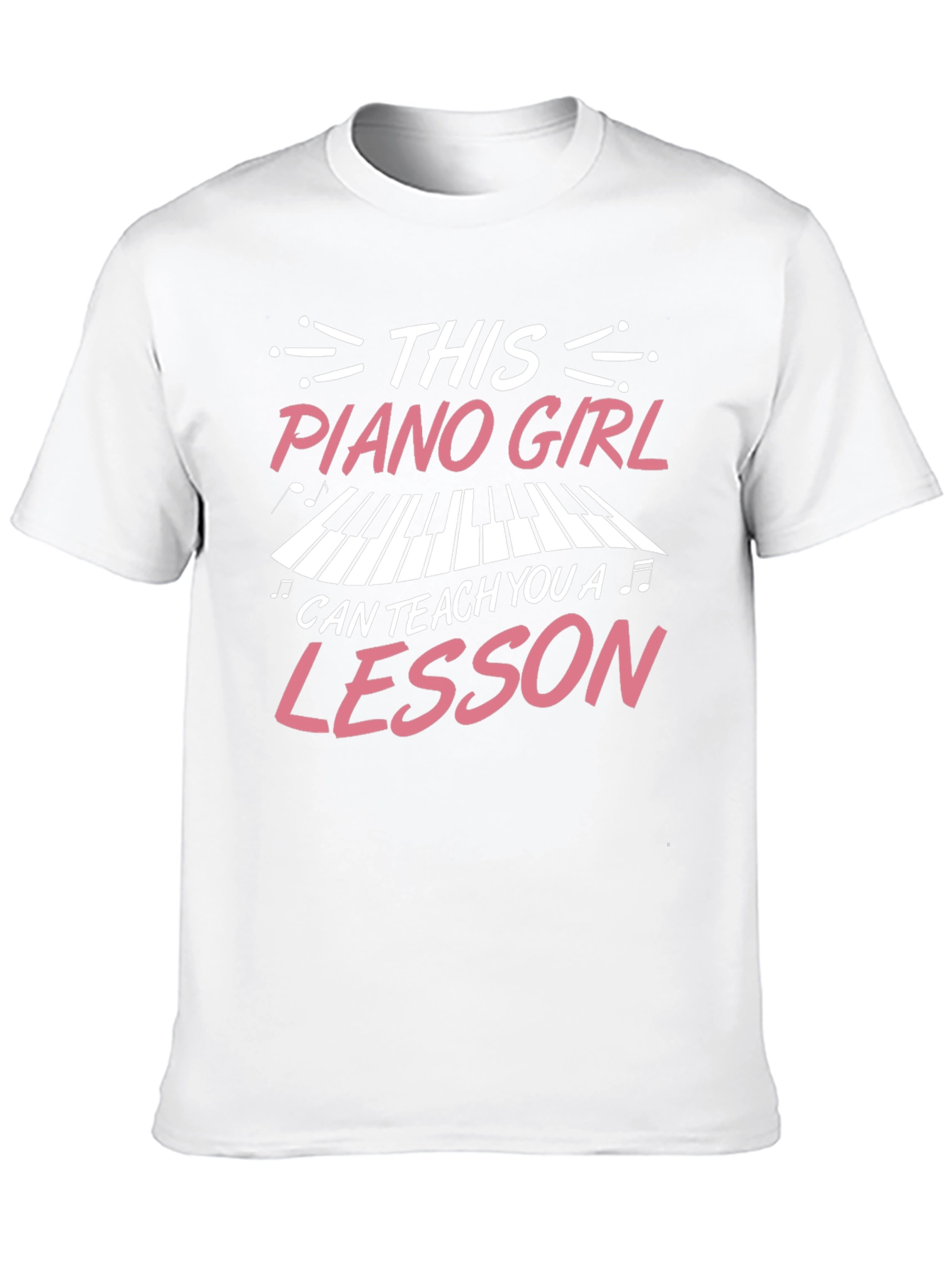 Piano Girl Teacher T-Shirt - Music Lesson Gift