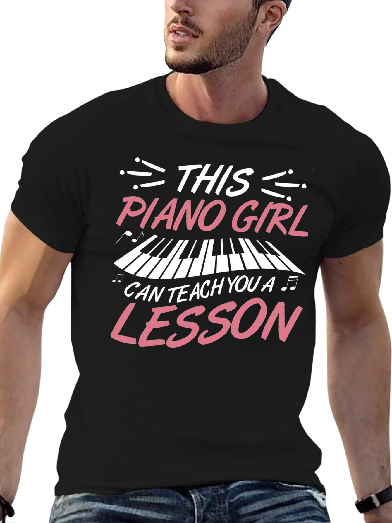 Piano Girl Teacher T-Shirt - Music Lesson Gift