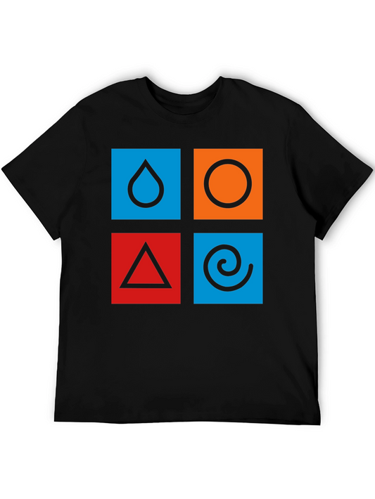 Elemental Symbol T-Shirt - Earth Air Fire Water