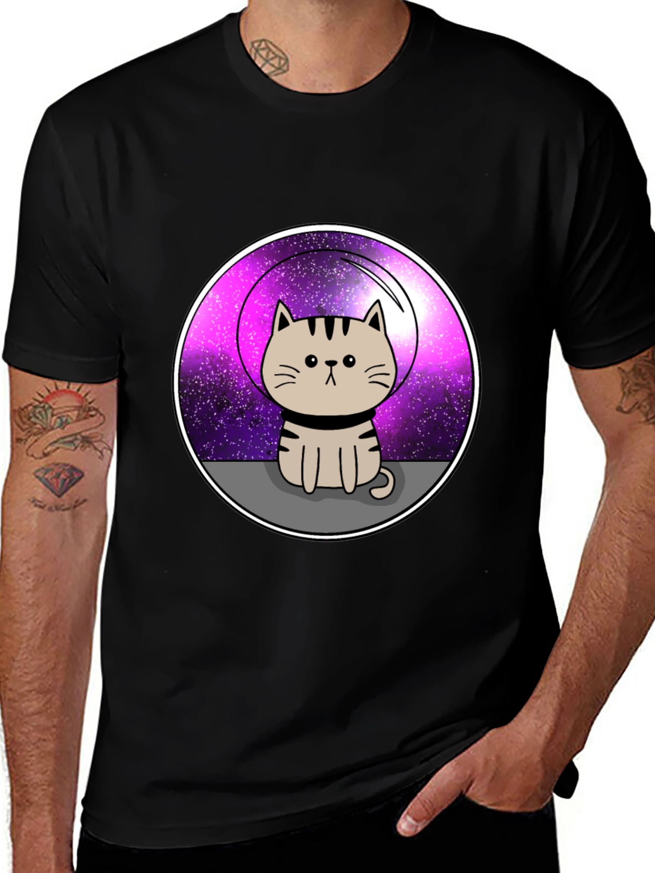 Space Cat Graphic T-Shirt