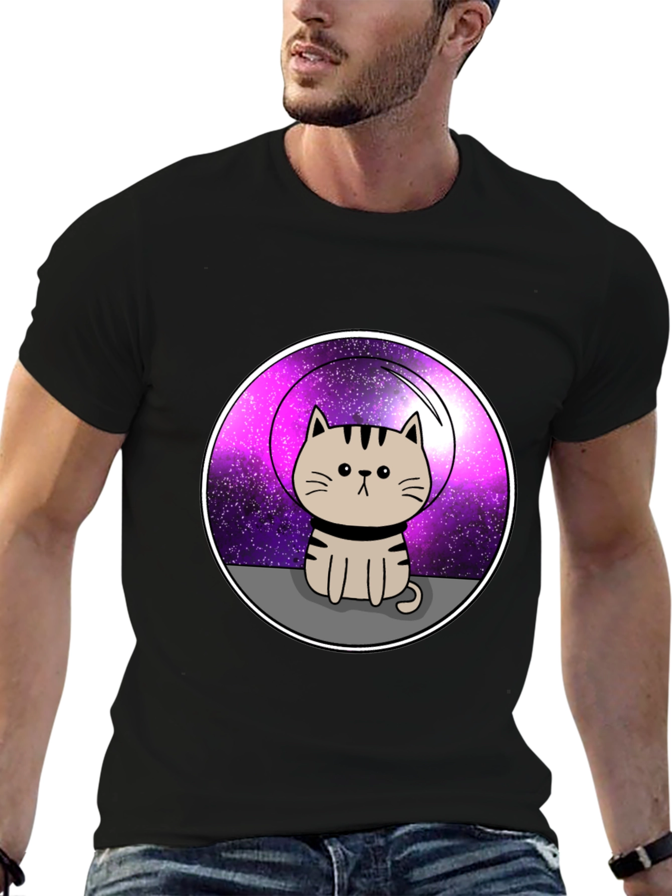 Space Cat Graphic T-Shirt