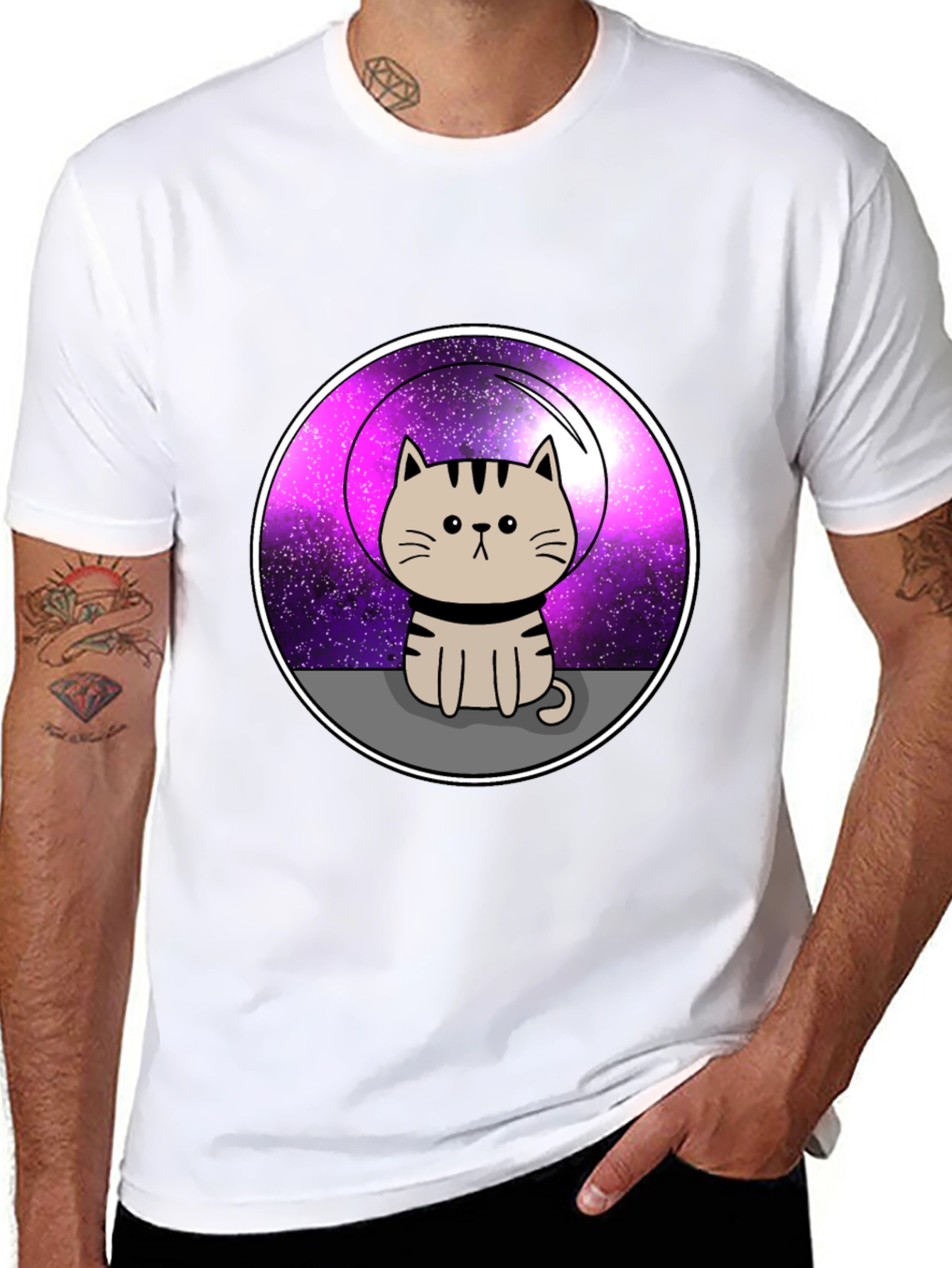 Space Cat Graphic T-Shirt
