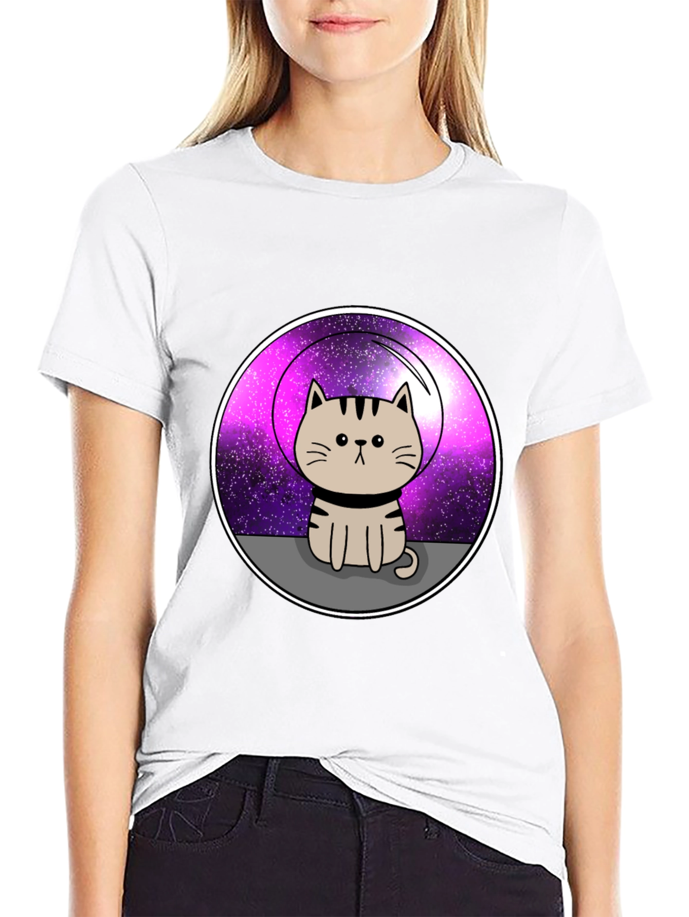 Space Cat Graphic T-Shirt