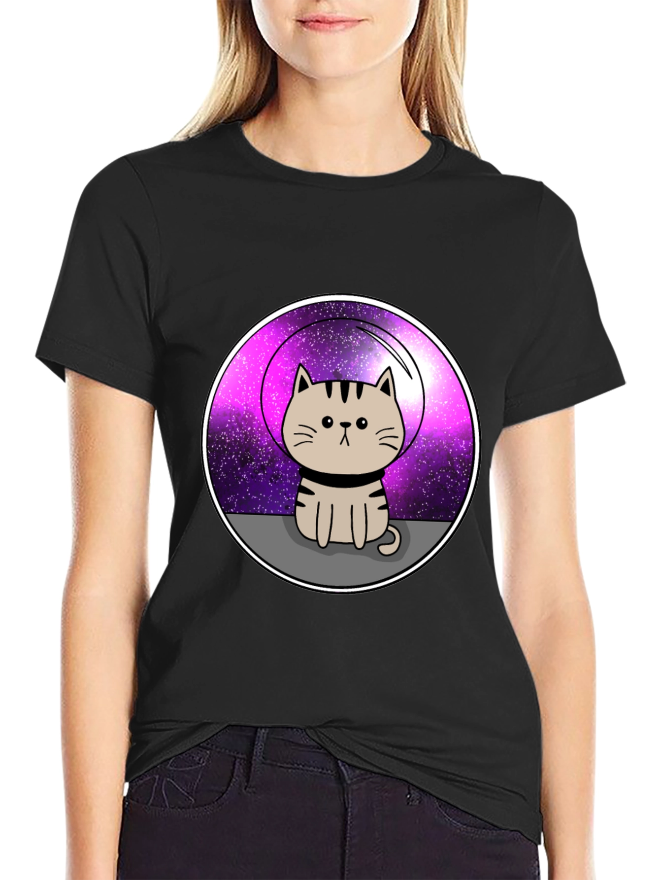 Space Cat Graphic T-Shirt