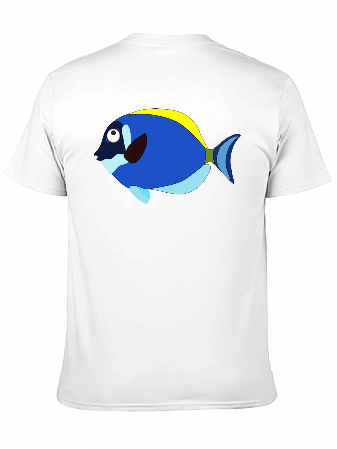 Blue Tang Cartoon Graphic T-Shirt