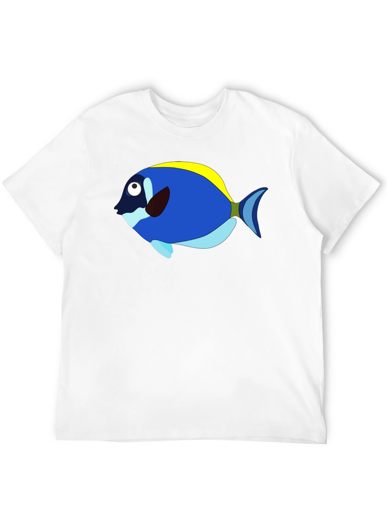 Blue Tang Cartoon Graphic T-Shirt