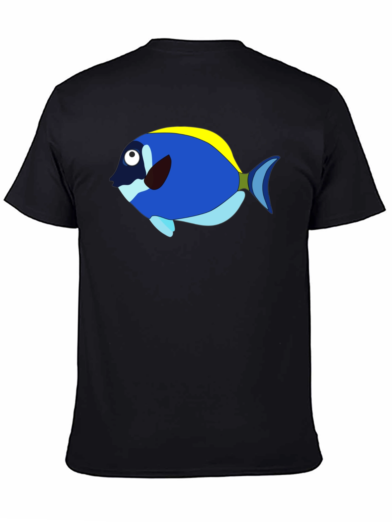 Blue Tang Cartoon Graphic T-Shirt