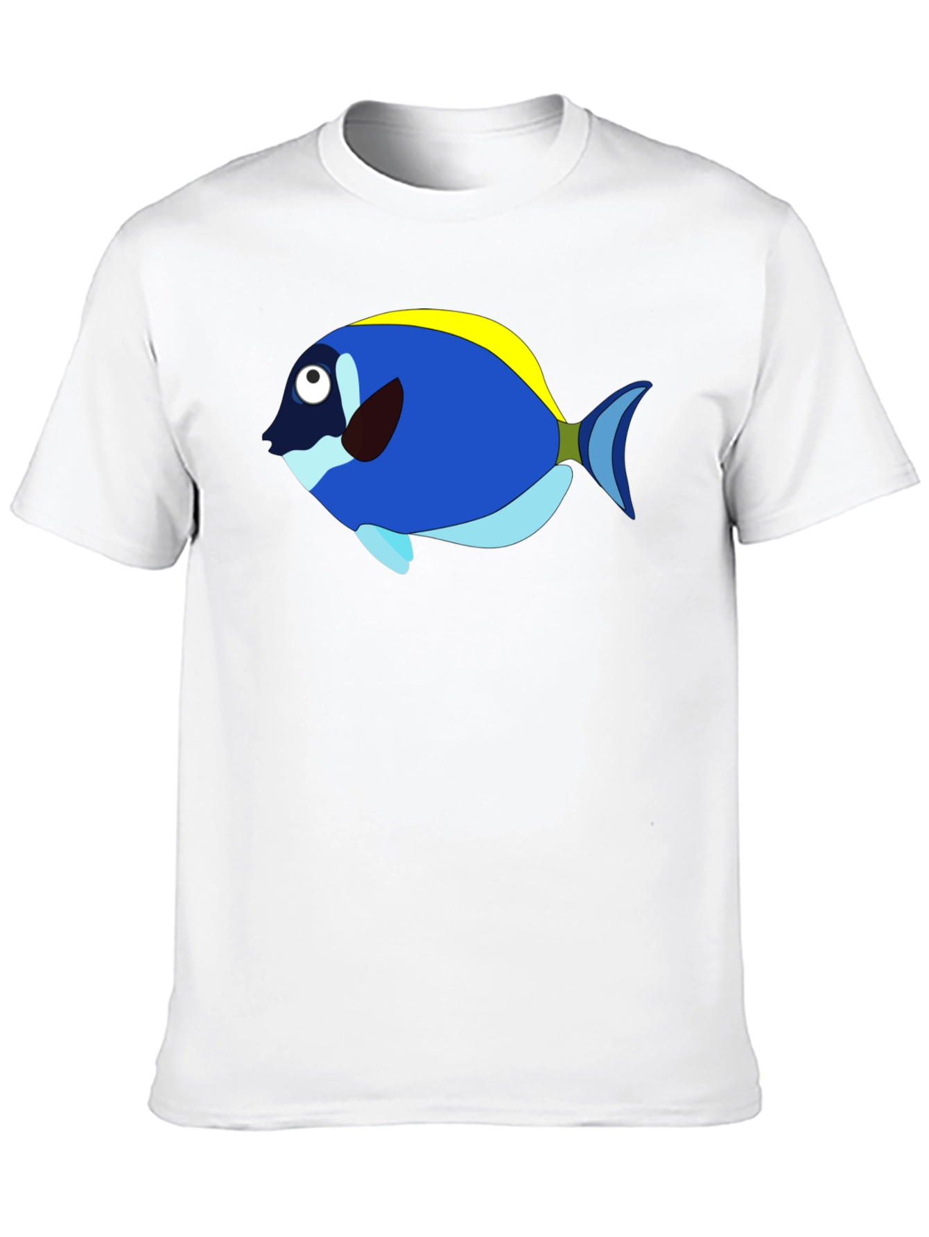 Blue Tang Cartoon Graphic T-Shirt