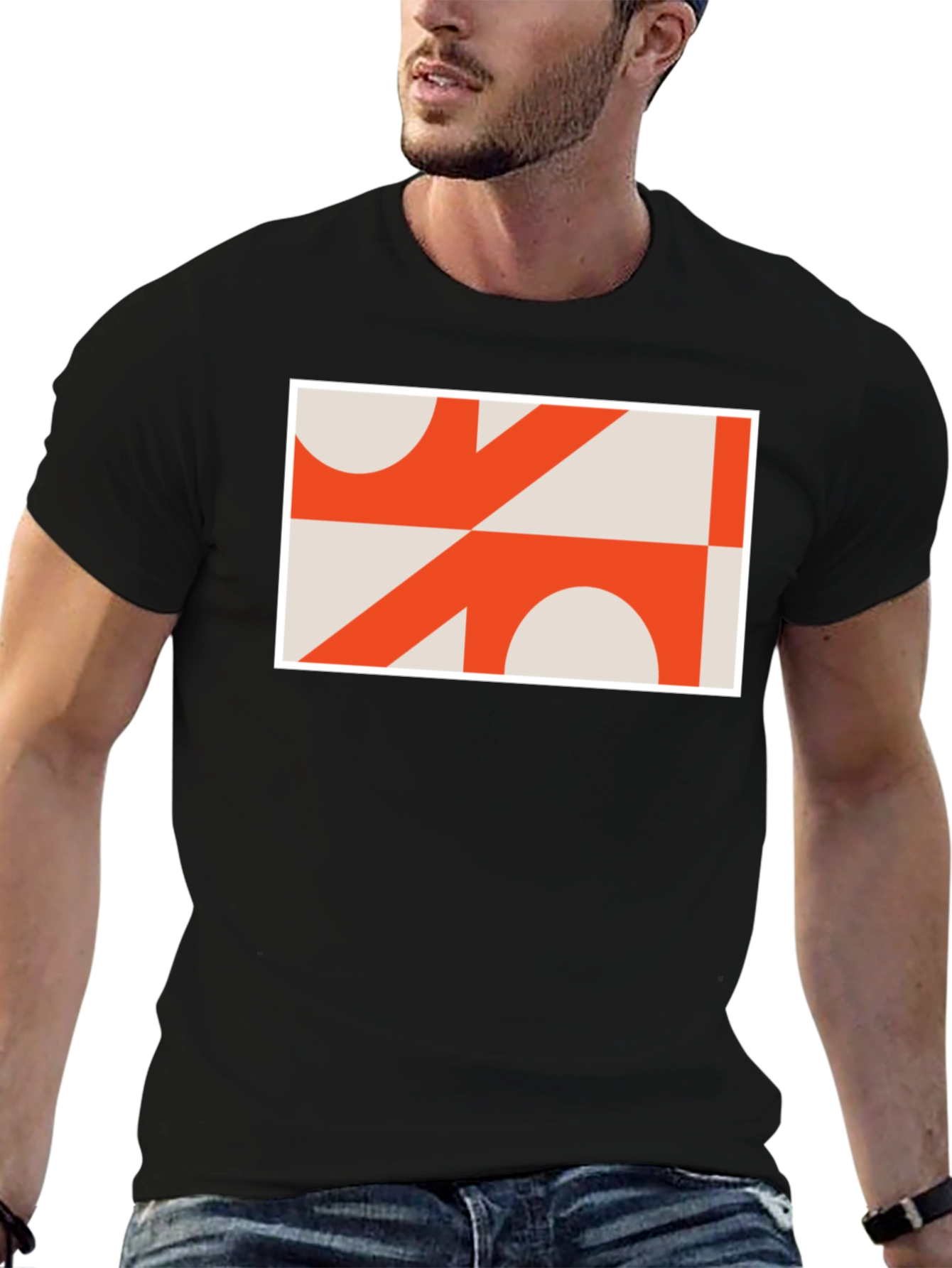 Abstract Geometric Graphic Tee - Modern Art T-Shirt
