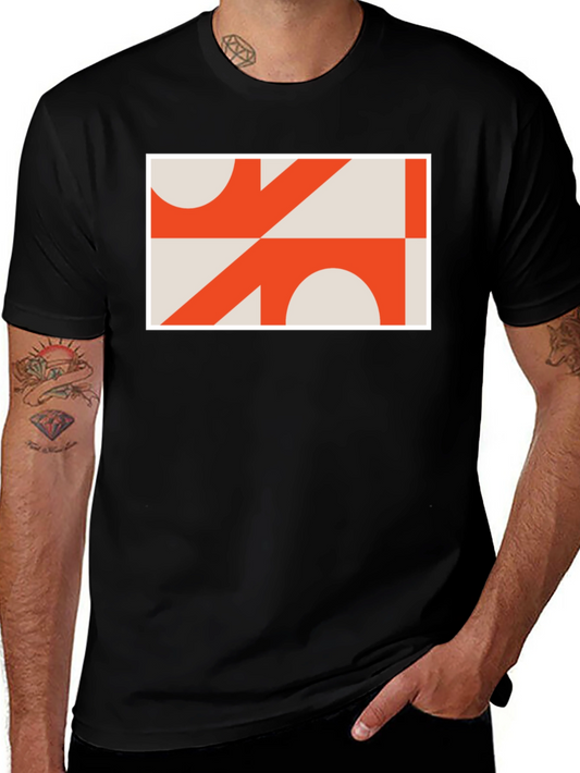 Abstract Geometric Graphic Tee - Modern Art T-Shirt