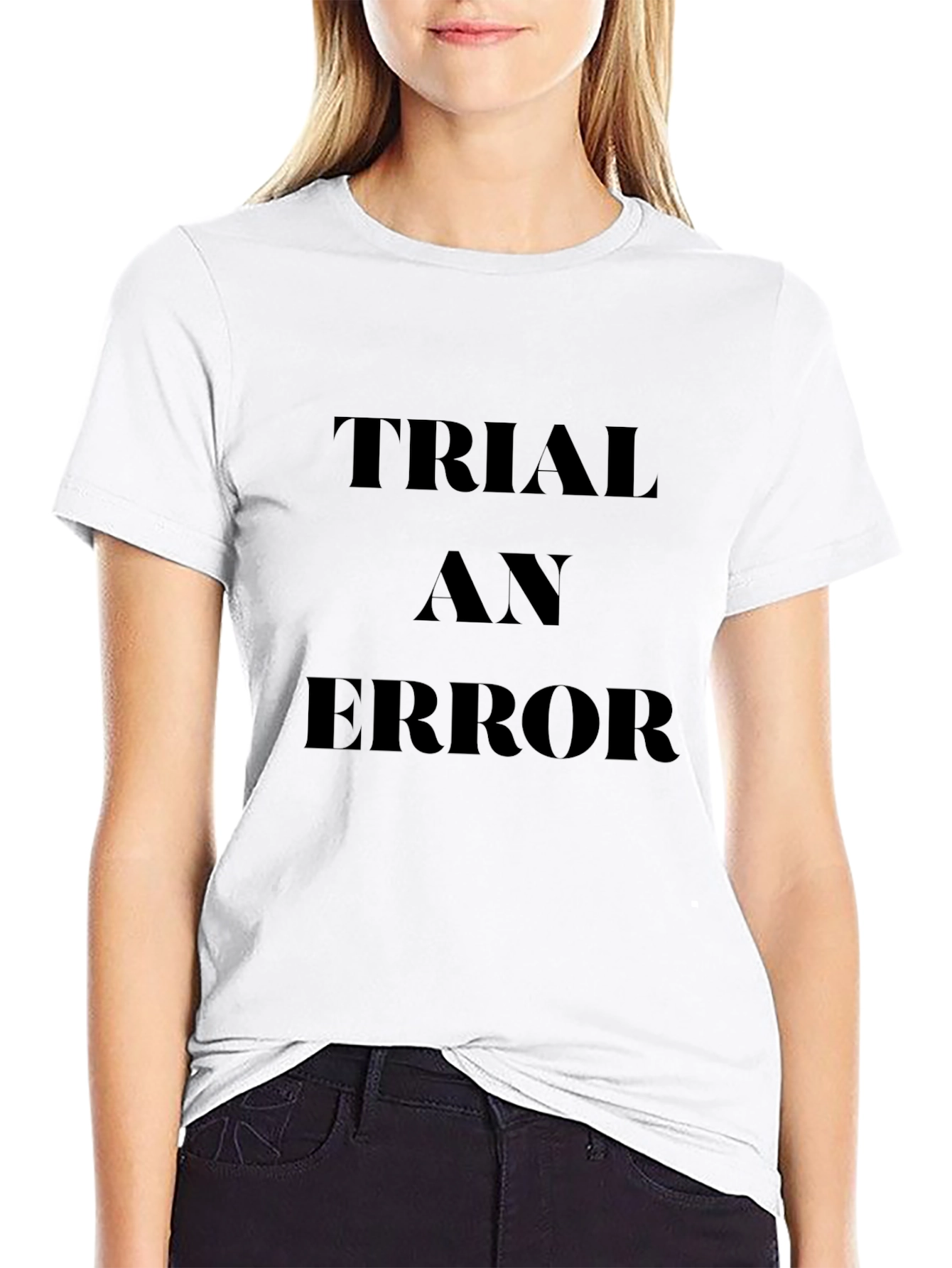 Trial and Error Black Graphic T-Shirt