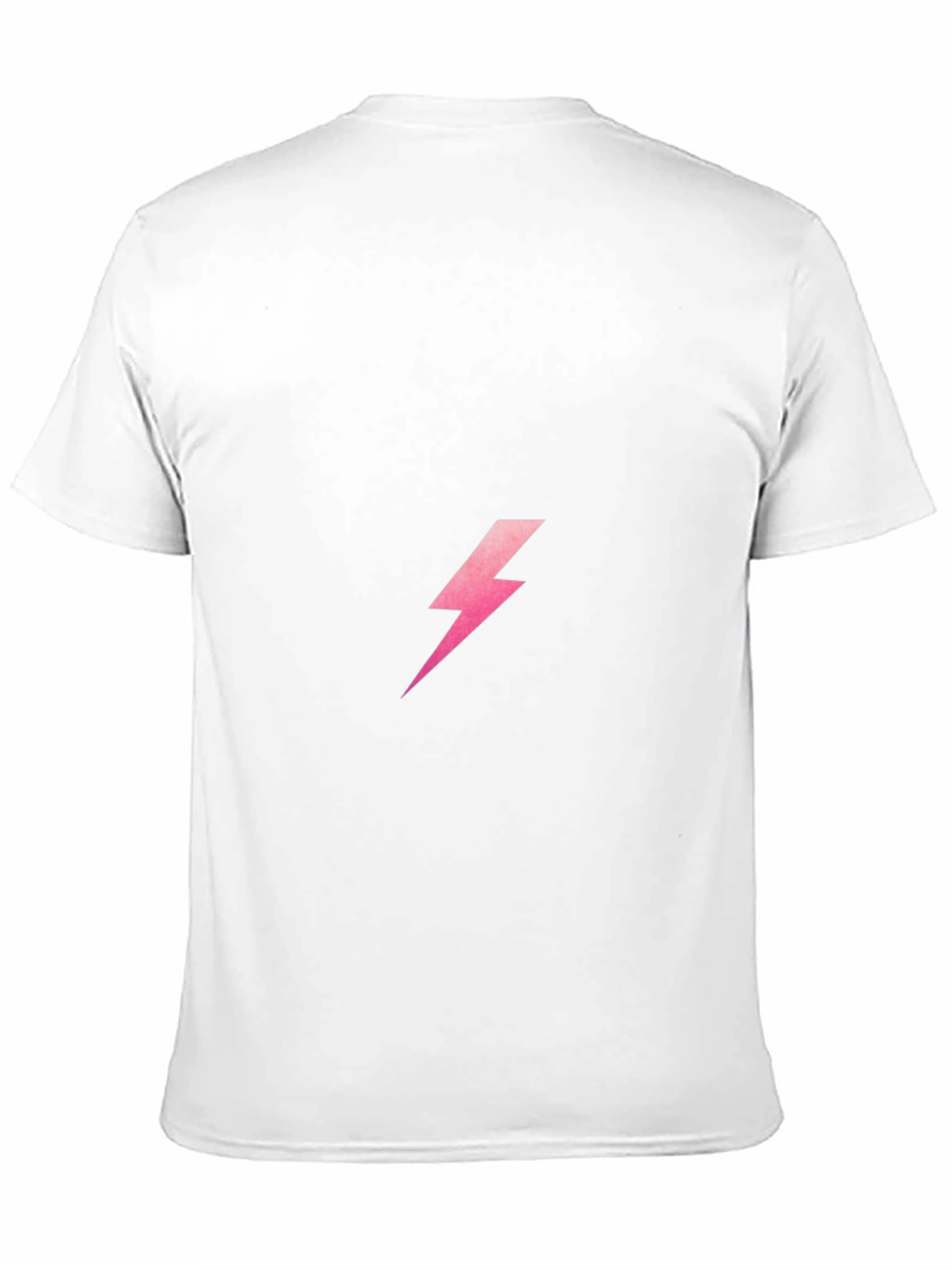 Black T-Shirt with Pink Lightning Bolt
