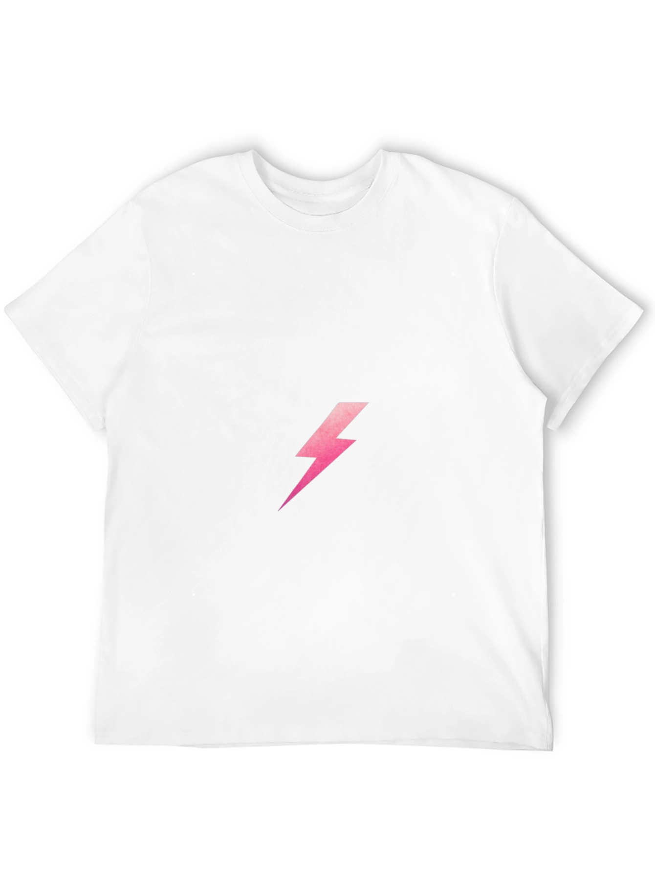 Black T-Shirt with Pink Lightning Bolt