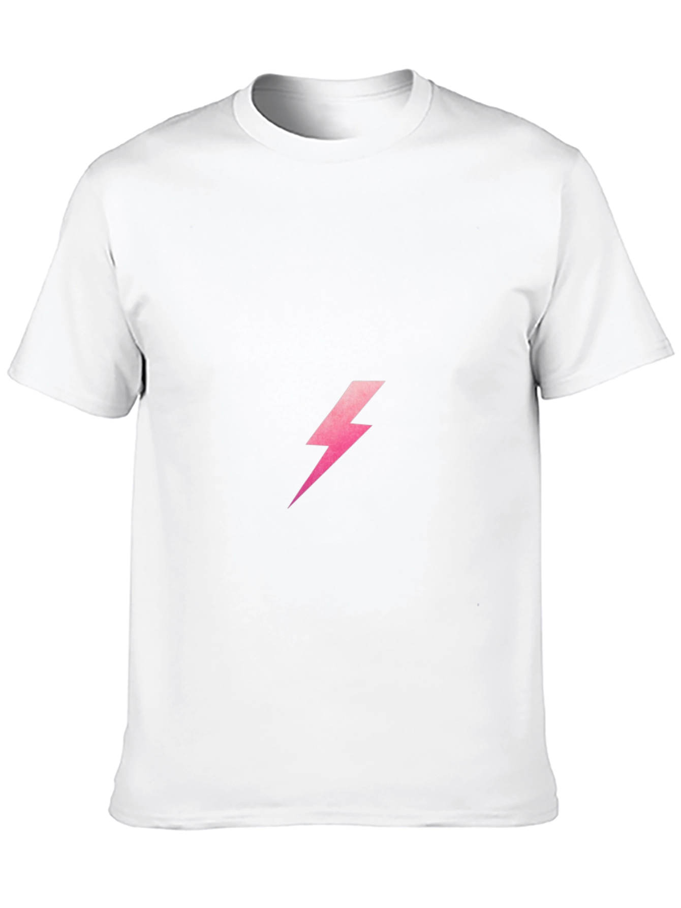 Black T-Shirt with Pink Lightning Bolt