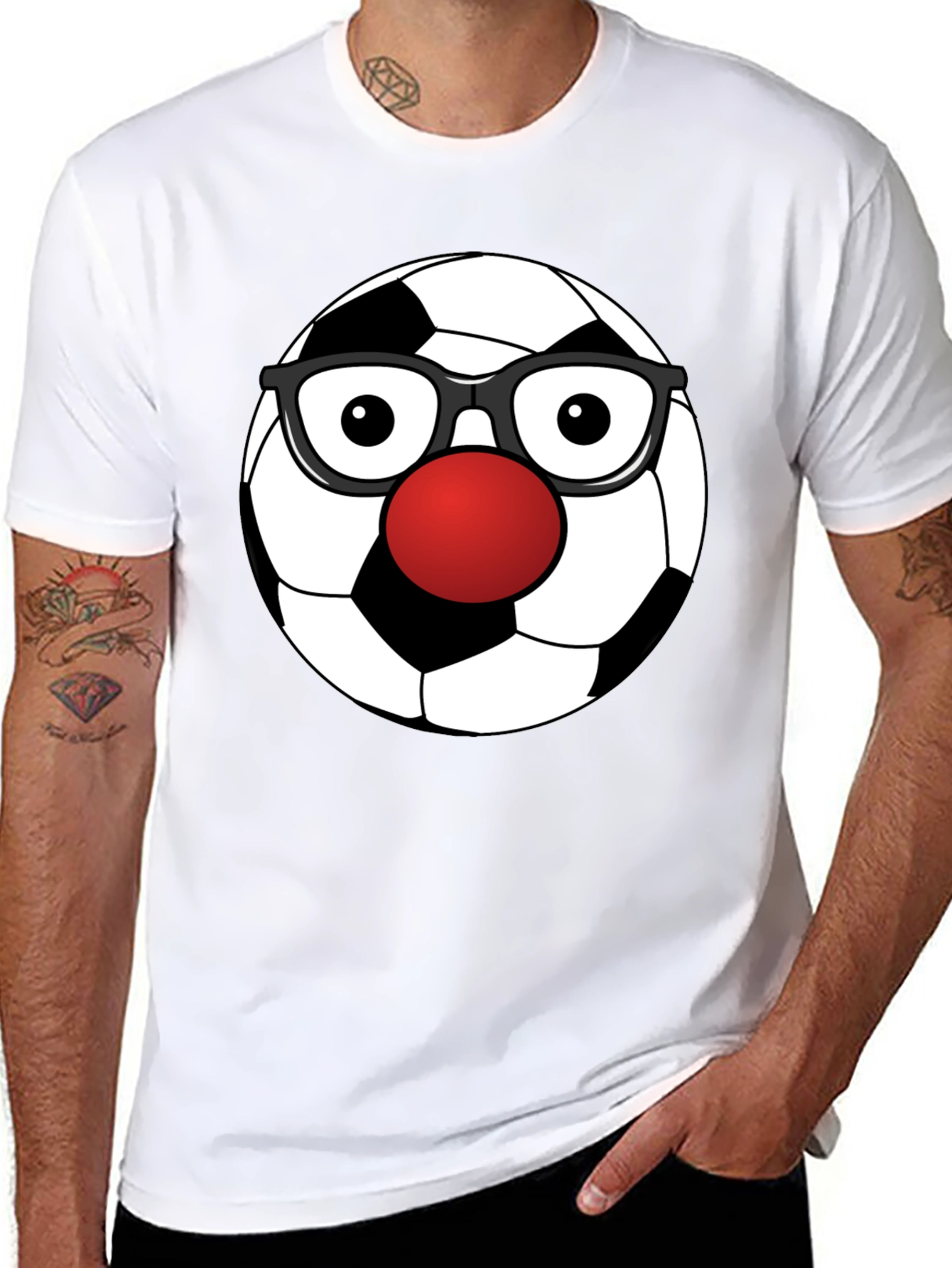 Clown Soccer Ball Graphic Tee