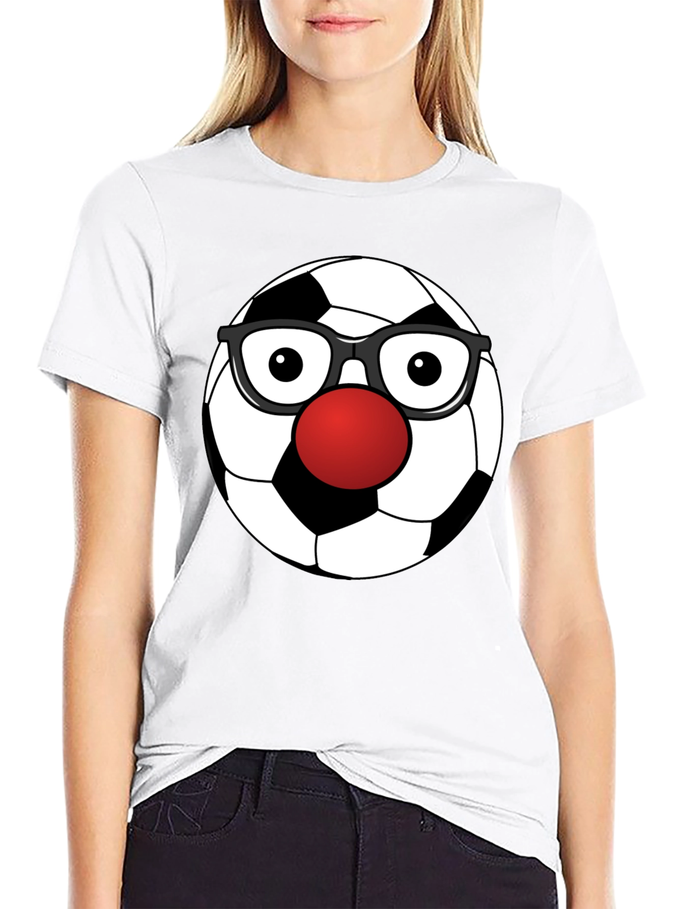 Clown Soccer Ball Graphic Tee